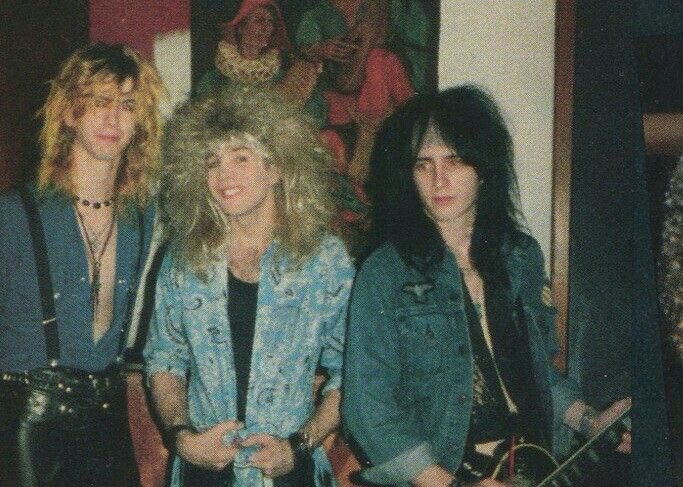 izzy stradlin with duff mckagan and steven adler, 1985.