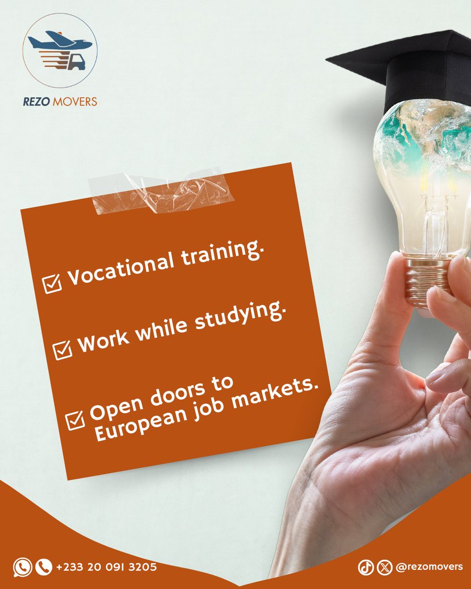 Rezomovers's tweet photo. Study and work in Portugal. 

Gain real skills with vocational training. 

Earn while you learn. 

Step into Europe's job market with confidence. 

Start your journey the smart way with Rezo Movers.

#rezomovers https://t.co/y6PswRW0Cf