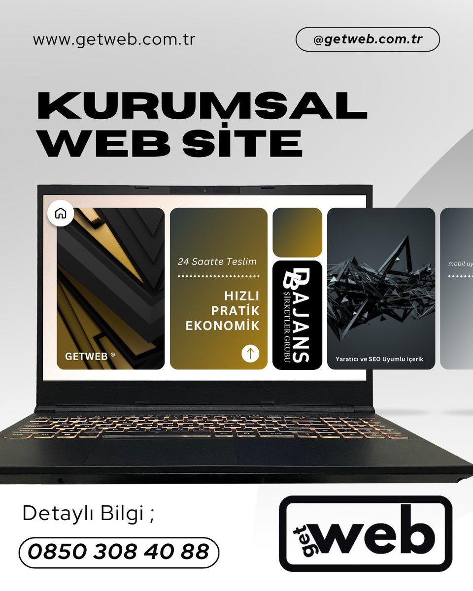 DBAJANS's tweet image. Kurumsal web site örnekleri ✅

- Profesyonel Tasarımlar, SEO, Gelişmiş Admin Paneli ve Mobil Uyumlu Web Siteniz 24 Saatte Hazır! Sektörünüze özel tasarımlara göz atmak için web sitemizi ziyaret edebilirsiniz.

getweb.com.tr 💚

#Getweb #websitesi #dbajans #webtasarim