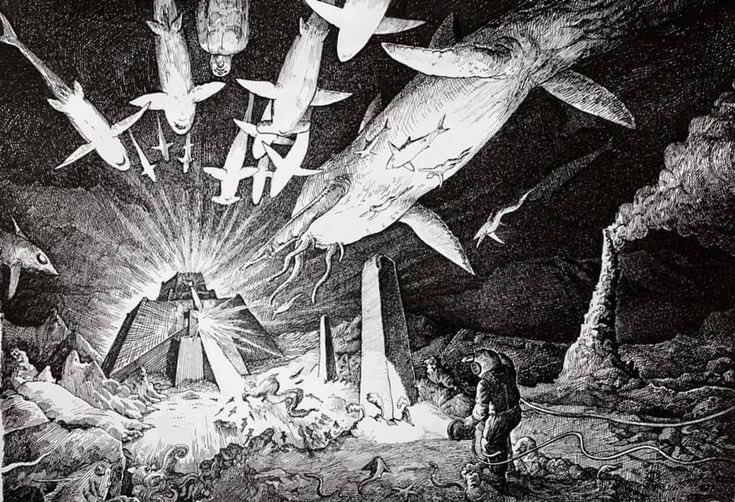 Cthulhu_Coffee's tweet photo. The Temple #lovecraft https://t.co/oDOBStR3ZI