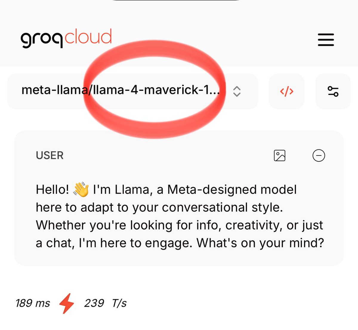 Llama 4 Maverick Live now 👏 on ⁦<a href="/GroqInc/">Groq Inc</a>⁩ Cloud