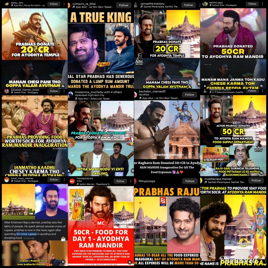 Sriknth91698155's tweet photo. @BFilmyOfficial_ If you have a strong PR like Prabhas, you can post anything and spread like this
#StopPRstunts https://t.co/SscNuMHcXO