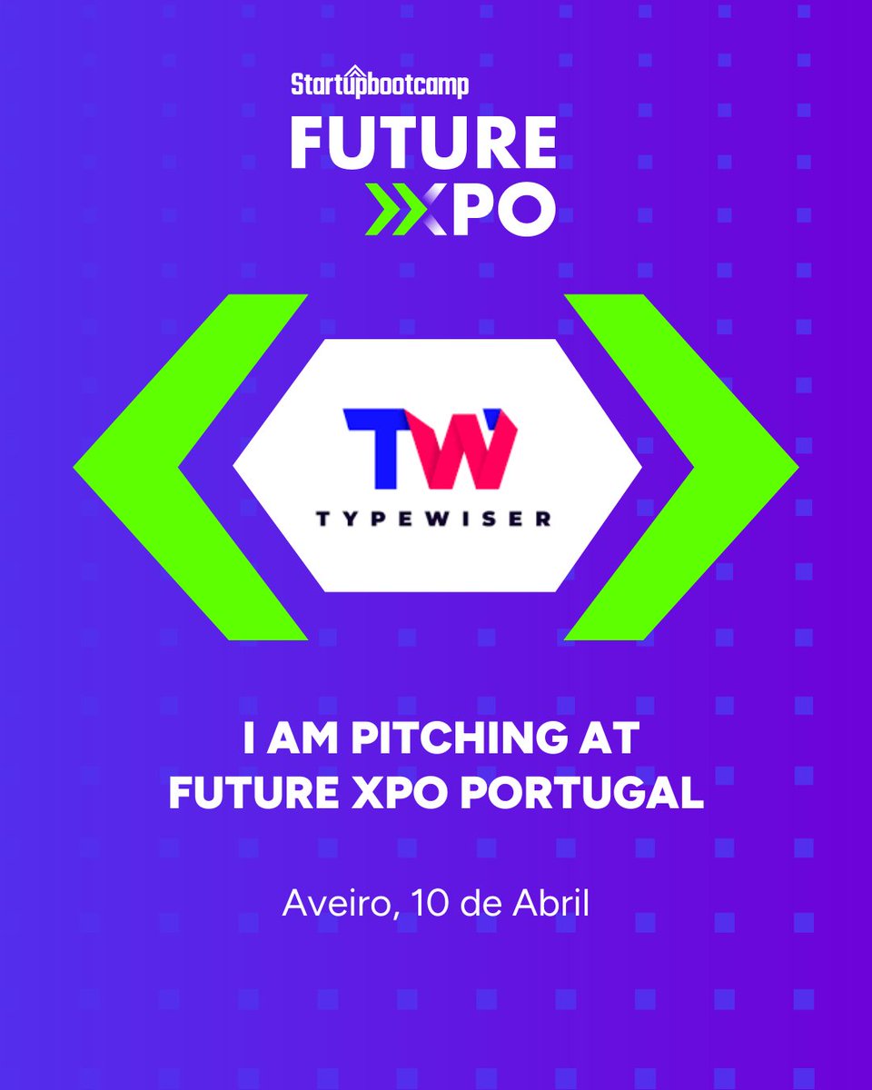 typewiser's tweet photo. 🚀@typewiser is pitching at Future XPO Portugal on April 10 in Aveiro!

An impact-driven event by @Sbootcamp bringing startups, investors &amp; innovators together. 🌍

Come see what the future looks like:
🔗 https://t.co/soe03724uT

#FutureXPO #Typewiser #Startupbootcamp https://t.co/AkhK7xRGlb