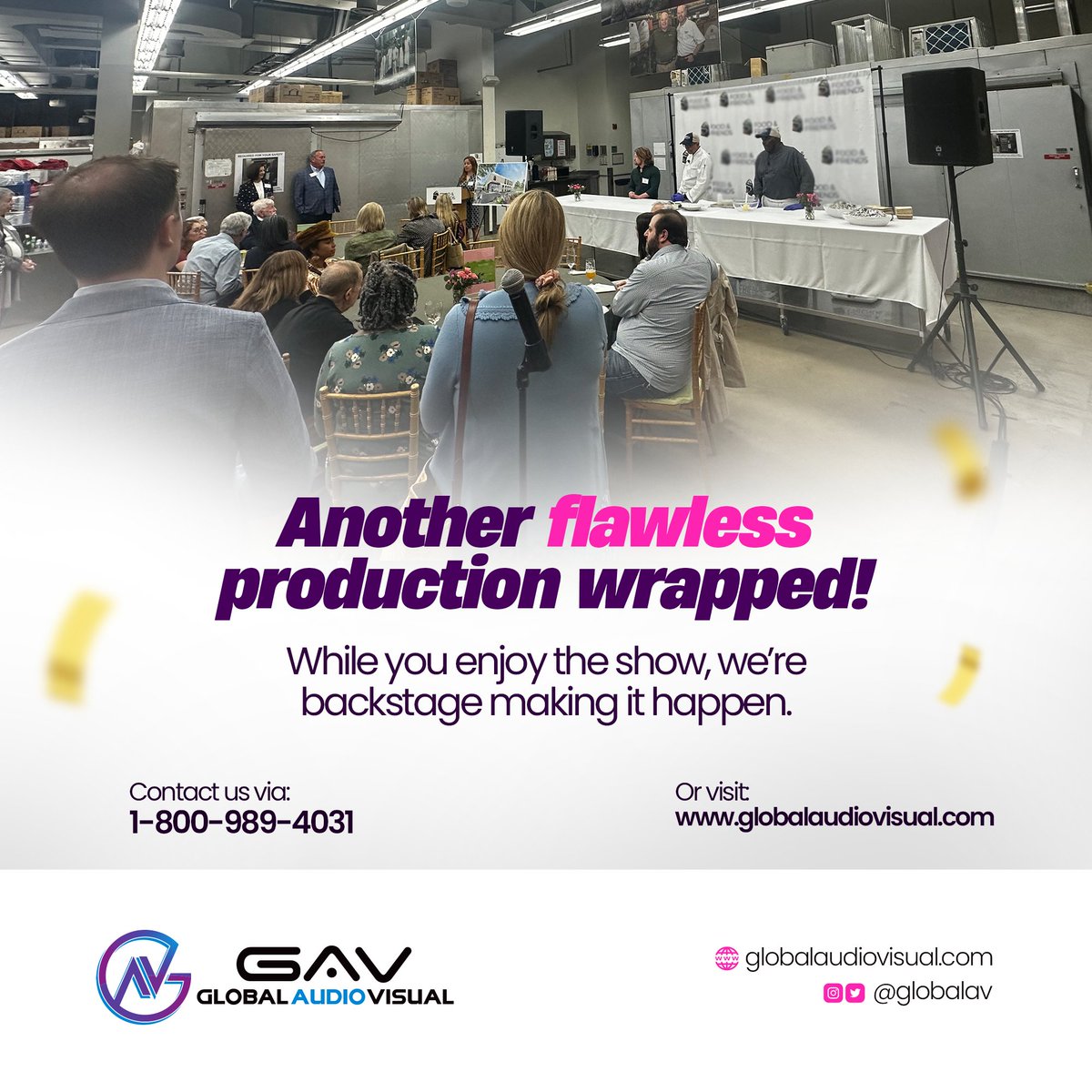 globalavisual's tweet image. Your vision, our blueprint. We design and deliver AV setups tailored to your event goals. 

#SetupSuccess #AVExecution #GlobalAVTeam