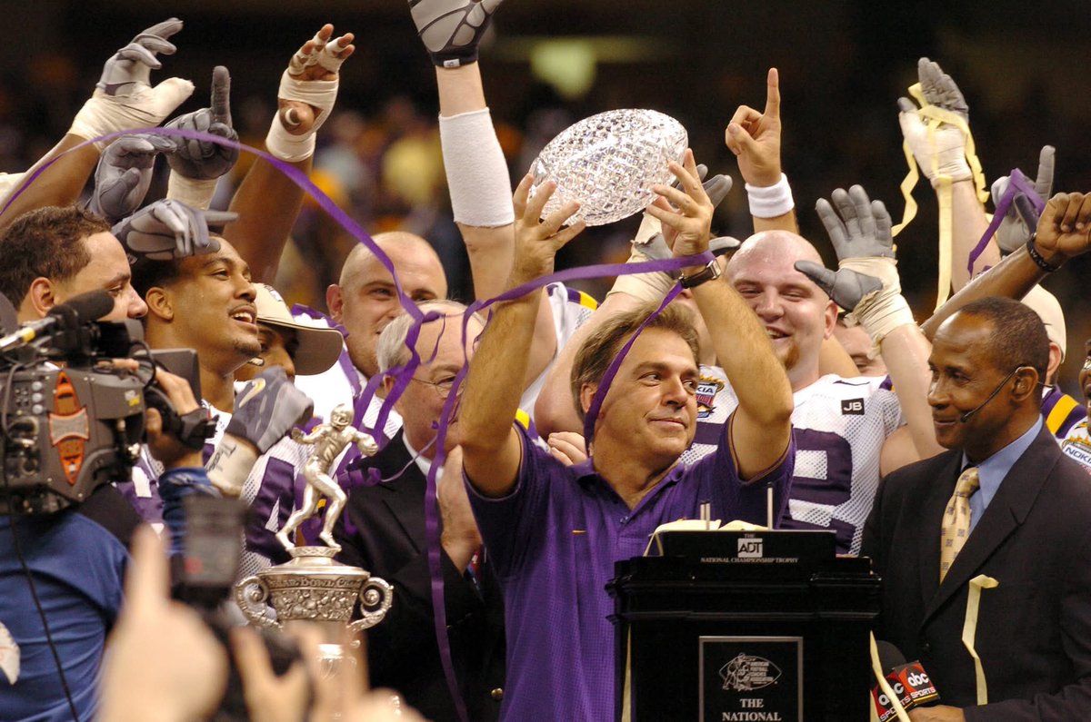 LaSportsHall's tweet photo. BREAKING: Louisiana Sports Hall of Fame adds Nick Saban to 2025 class

Read more: https://t.co/FCIAxntscf

#nicksaban #LSUFootball #LSUTigers @espn @CollegeGameDay @LSUfootball https://t.co/Hx83jX3lnj