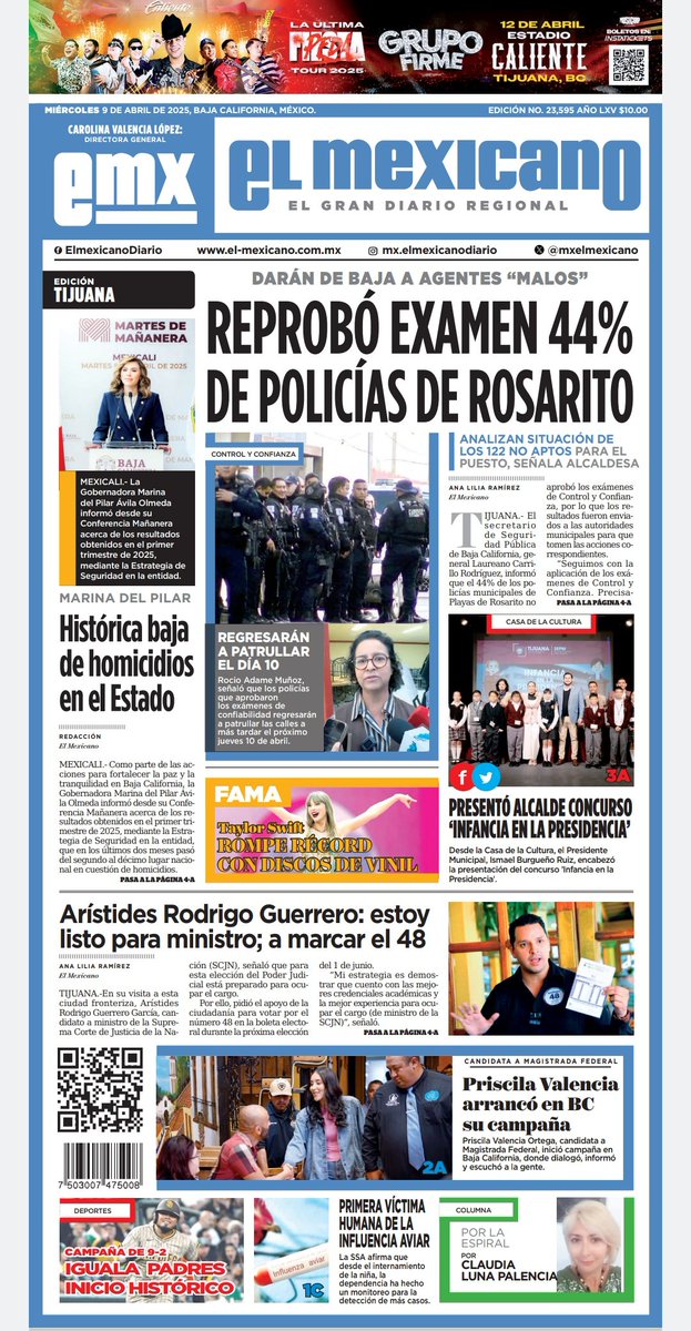 AristidesRodri's tweet photo. 📰PRIMERA PLANA📰

Para @ElMexicanOnline. 

"Mi estrategia es demostrar que cuento con las mejores credenciales académicas y la mejor experiencia para ocupar el cargo de ministro de la SCJN". 

#Tijuana #Vota48Morada #MinistroJoven https://t.co/9Lva8uPujG