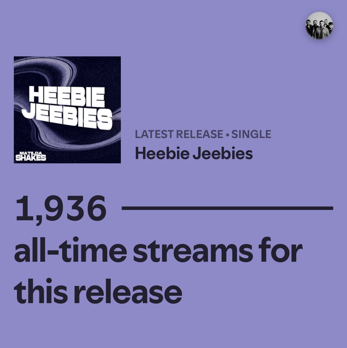 Can we smash the 2k barrier before heebies if officially a week old? Well happy with that open.spotify.com/track/26gz440e…