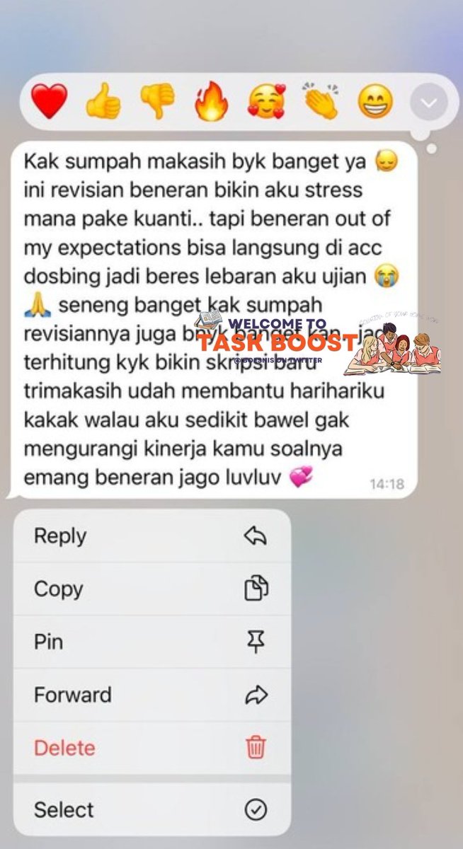 Boesnis's tweet photo. Testimoni what they say about us. testi joki skripsi sampai acc https://t.co/ri9ui45y3F