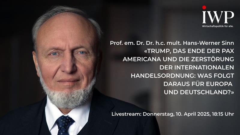 Hans-Werner Sinn (@hanswernersinn) on Twitter photo Verfolgen Sie meinen Vortrag zu Donald Trump und der Entwicklung der Weltwirtschaft im Livestream, morgen ab 18.15h, IWP an der Universität Luzern <a href="/UniLuzern/">Universität Luzern</a>
👉youtube.com/watch?v=0n6G0c… Verfolgen Sie meinen Vortrag zu Donald Trump und der Entwicklung der Weltwirtschaft im Livestream, morgen ab 18.15h, IWP an der Universität Luzern <a href="/UniLuzern/">Universität Luzern</a>
👉youtube.com/watch?v=0n6G0c…