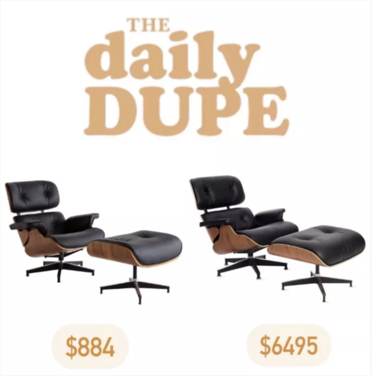 A sneak peek into today's #dupes webinar. Not signed up? There is still time ... thefashionlaw.com/cle-courses/