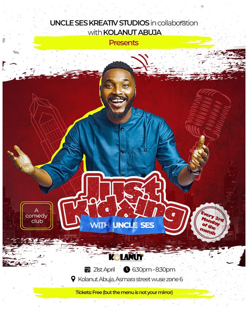 theonlysesmo's tweet image. 📢 ABUJA! I’ve got something cooking!
My first attempt at standup comedy!
Save the date and save your coins!
NB: Young comics in the city who are interested, please send a DM.