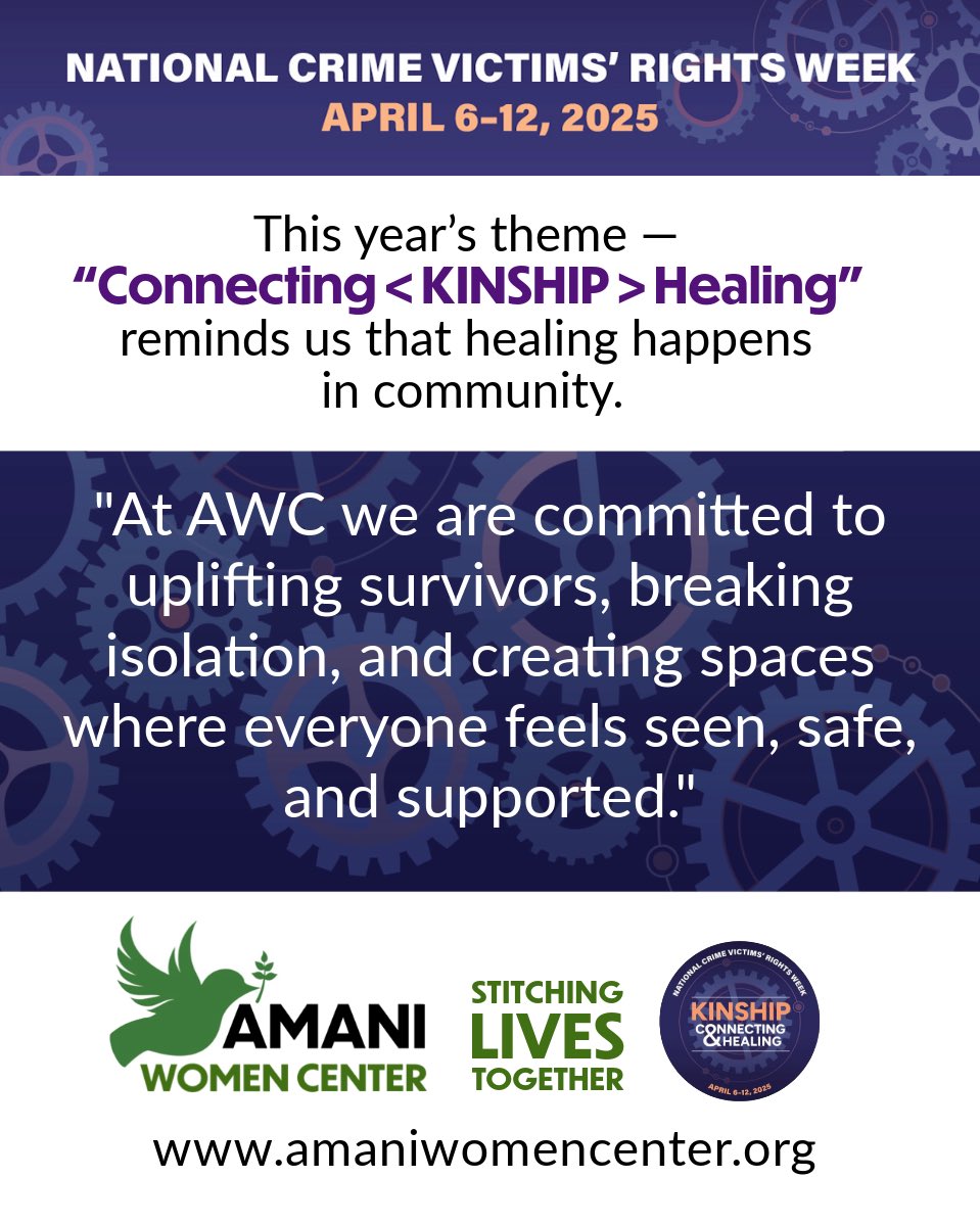 This week is National Crime Victims’ Rights Week (NCVRW), April 6–1
Let’s build a future rooted in justice and compassion.
#NCVRW2025 #VictimsRights #HealingTogether #KinshipInAction <a href="/OJPOVC/">OJP OVC</a> #nsvrc #OVC #CJCC #domesticabuse #Survivor2025 
#domesticviolence