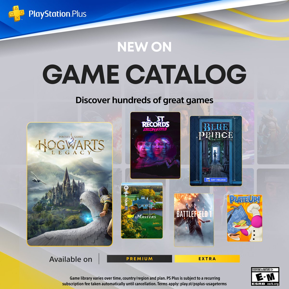 Game library varies over time, country/region and plan. PS Plus is subject to a recurring subscription fee taken automatically until cancellation. Terms apply: play.st/psplus-usageterms