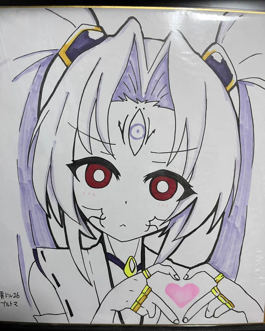 カシンちゃん色紙完成しました。こちら貢ドル26で頒布します!#貢ドル26 