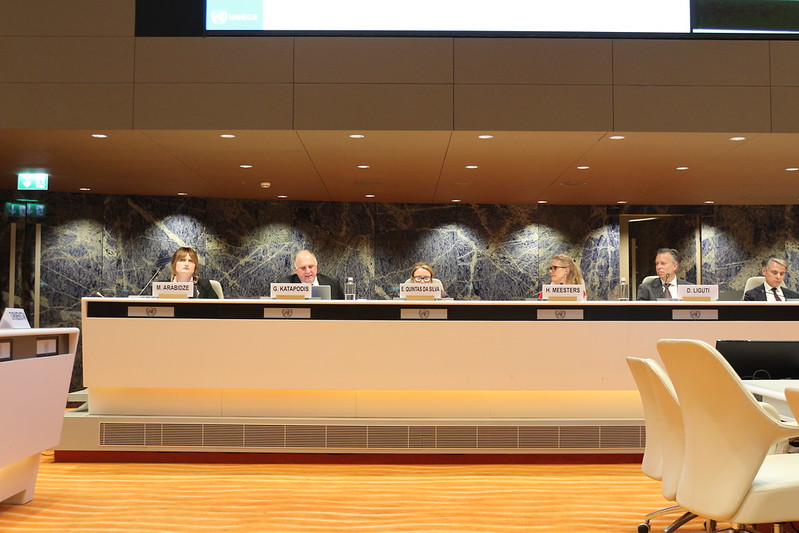 UNECE's tweet photo. Member states & Chairs of sectoral Committees share experience & strategies to scale up @UNECE initiatives to support resilient #infrastructure in areas including transport networks, energy systems, environmental impact assessment, PPPs & infrastructure financing #71stCommission https://t.co/oAytaGh2cs