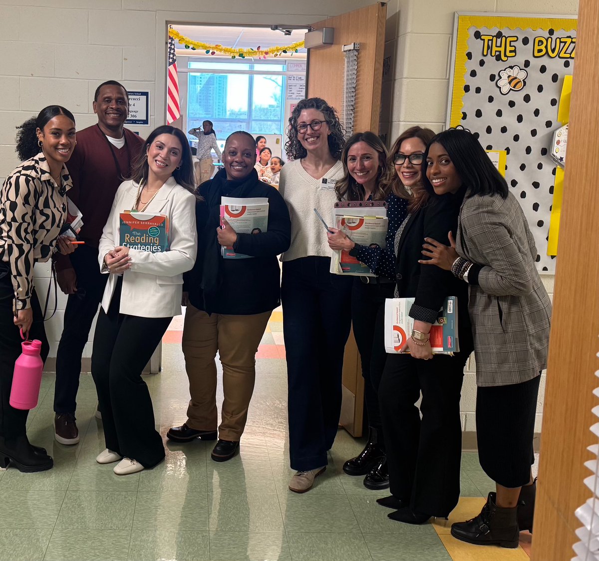 LydiaRoca_'s tweet photo. When the author of The Reading Strategies Book drops into your PD… Redshaw School 4th grade team = prepared, starstruck &amp; super inspired! 📚✨🤩 https://t.co/pxhY7oWZGq