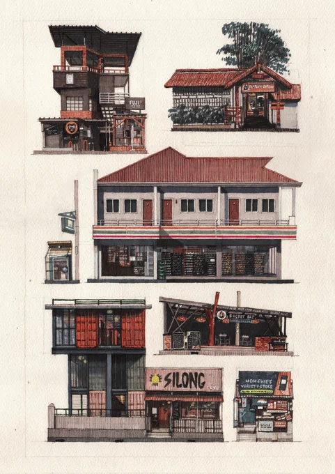 Hello! Rommel here drawing different facades #PortfolioDay  