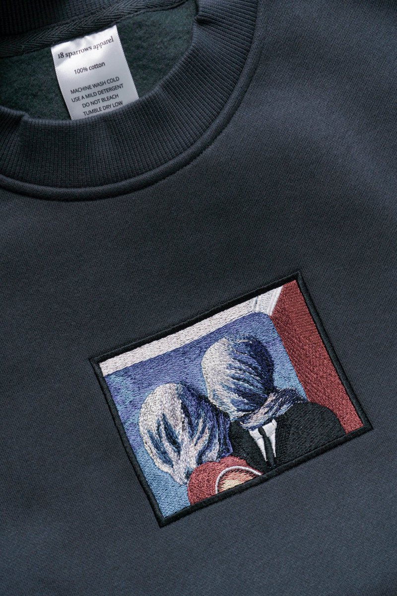 Daria18Sparrows's tweet image. My favorite painting #thelovers #embroideredart