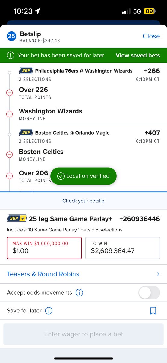 Getting really tired of <a href="/FDSportsbook/">FanDuel Sportsbook</a> not letting me put my locks in