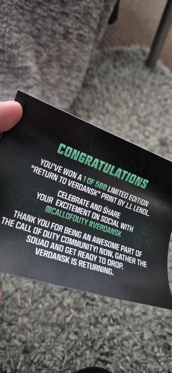 Innovxtion's tweet photo. I actually won something. 😂🙏Thanks, @CallofDuty #VERDANSK https://t.co/XPShobHo8U
