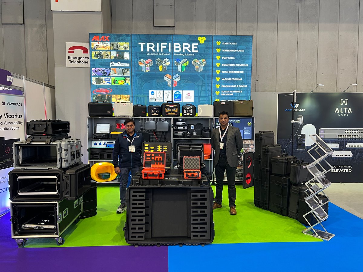 Trifibre's tweet image. That’s Day 2 wrapped at #TheSecurityEvent!
Massive thanks to everyone who visited Stand 5/M1 today and spoke with Mukesh &amp;amp; Nash about our protective case range.
📸 Here’s what we got up to – we’ll be back for more tomorrow!
#TSE2025 #Trifibre #ProtectiveCases #TacticalGear…