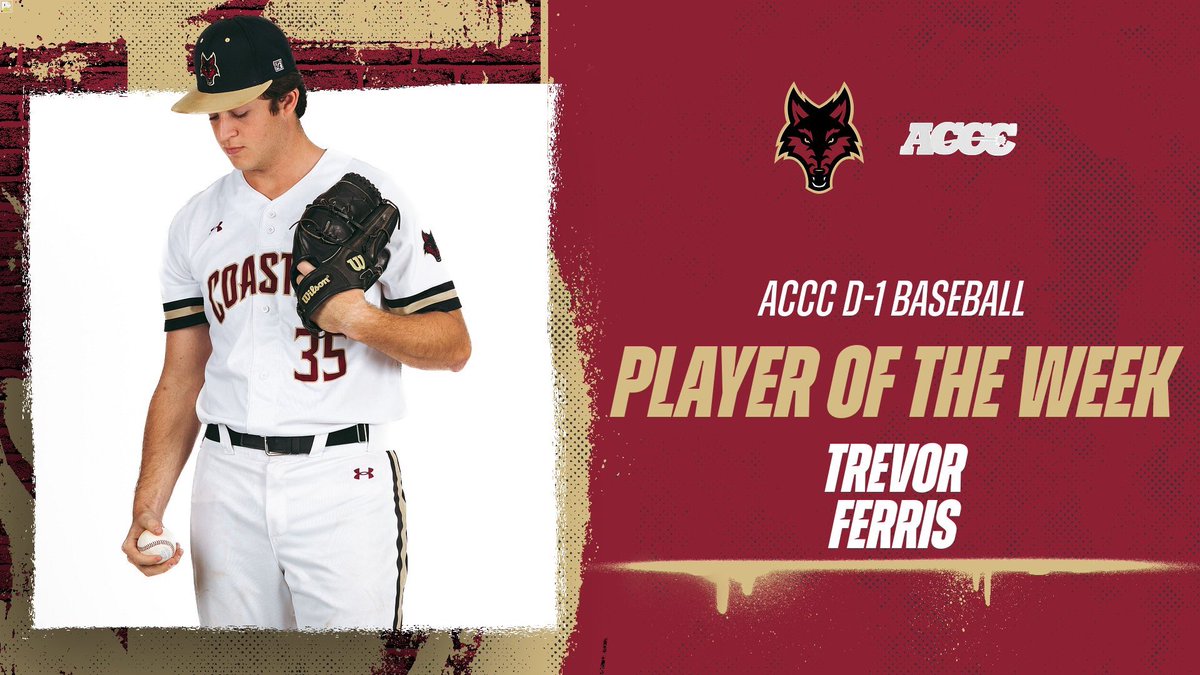 BSB ⚾️ | Trevor Ferris of the Coastal Alabama South Baseball program has been named the <a href="/ACCCAthletics/">ACCC</a> D-I Baseball Pitcher of the Week!

Trevor secured two saves and a win in three appearances on the mound, allowing just one hit and no runs in the process!

#GoYotes