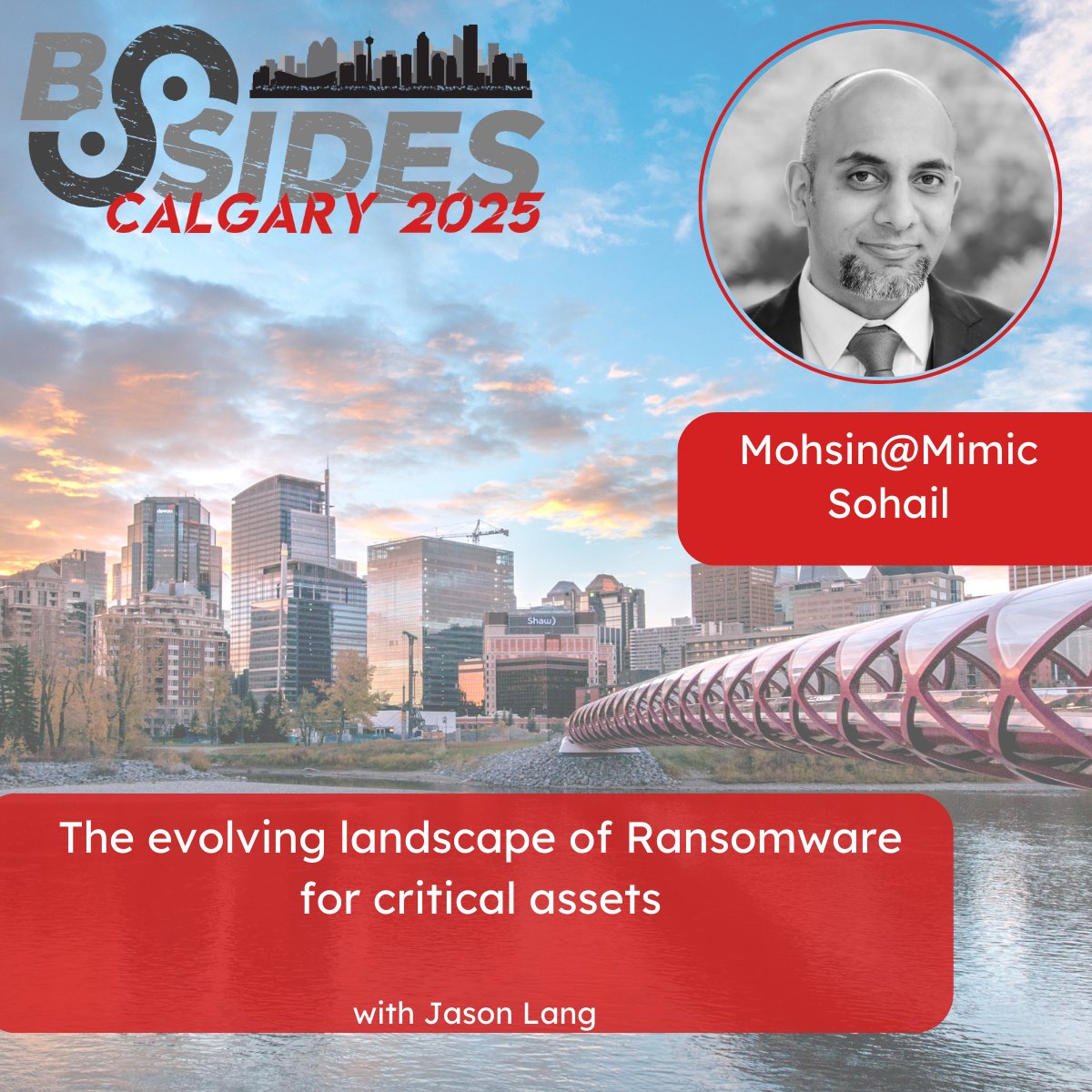 📣 BSides Calgary 2025: Speaker Spotlight! 📣

We're very excited to make a speaker spotlight announcement!

Meet Mohsin Sohail P. Eng! Mohsin will be presenting at BSides Calgary 2025.

Get your tickets here for an event you don't want to miss!

showpass.com/bsidescalgary2…