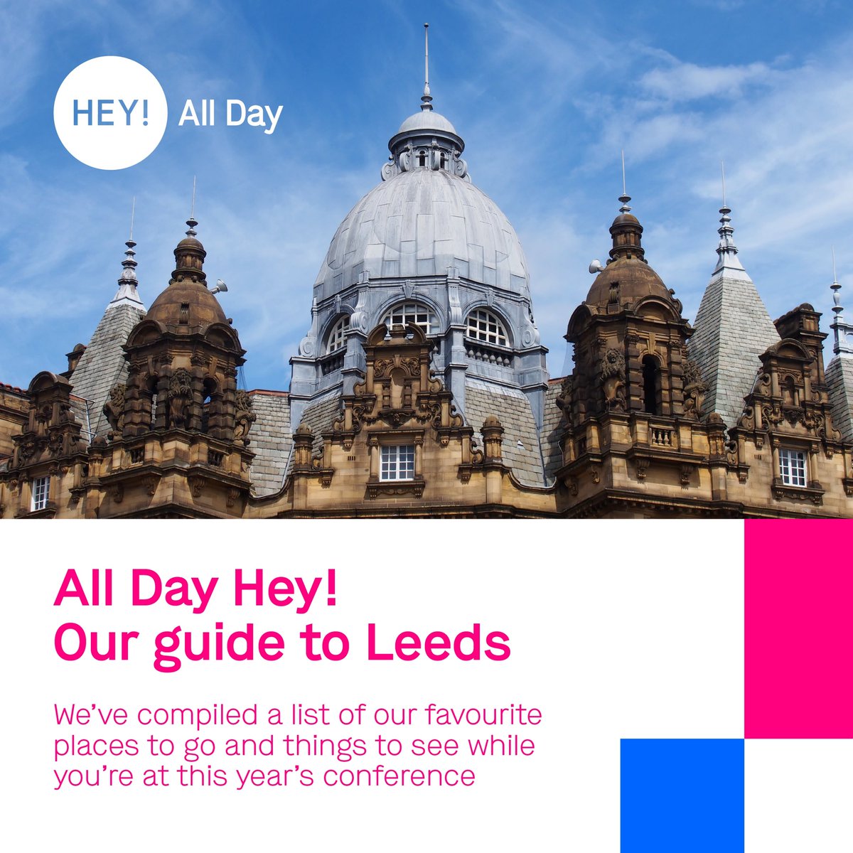 We want you to have an incredible time in #Leeds while visiting and attending All Day Hey!, so we've compiled a list of places to go and things to see while you're here. 

Have we missed any local favourites? 
Let us know! ⬇️

Find the guide here: heypresents.com/guide