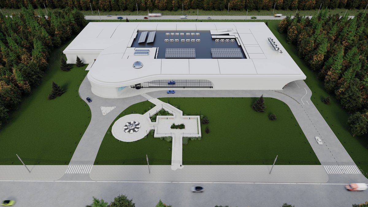 HRUN_Drones's tweet photo. HRUN is not just about drones — it’s a vision. A large-scale project that goes far beyond UAVs.

We’re building a full ecosystem of clean tech, innovation, and next-gen engineering.

And soon, it will all come together in one place — the HRUN Drone Centre.

Here’s a new 3D model of our future building. A place where green technologies and smart systems will be born.

Step by step, the future is taking shape.

#HRUN #HRUNDroneCentre #DroneCentre #DroneTesting #UAV #AerospaceTech #DefenseInnovation #NextGenTech #FlightTesting #DroneTechnology #SecuritySolutions #AdvancedTechnology #Innovation