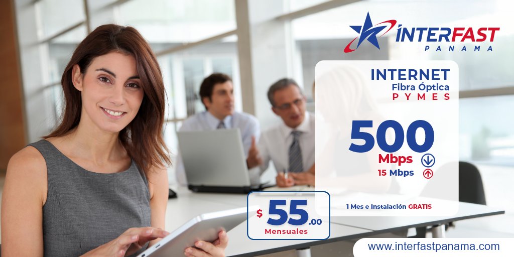 InterFastPanama's tweet image. ¡Impulsa tu negocio con el internet más veloz y confiable de Panamá! 🚀 Obtén 500 Mbps de descarga y 15 Mbps de subida al mejor precio. Y lo mejor de todo, ¡la instalación y el primer mes son GRATIS! 🌐 Conéctate ahora: hubs.li/Q03fkl380 #NegociosPanamá #InterFastTelecom