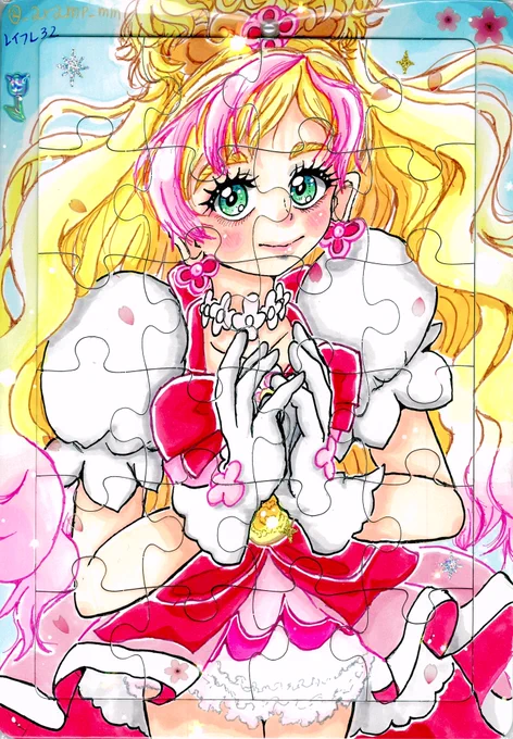 お誕生日おめでとう普段、誕生日イラストをピッタに出すことないですが一番推しなので...!!GOプリ10周年を記念して、ジグソーパズルを作ってみました...!!#precure#キュアフローラ誕生祭#キュアフローラ誕生祭2025#キュアフローラ生誕祭#キュアフローラ生誕祭2025#イラスト 