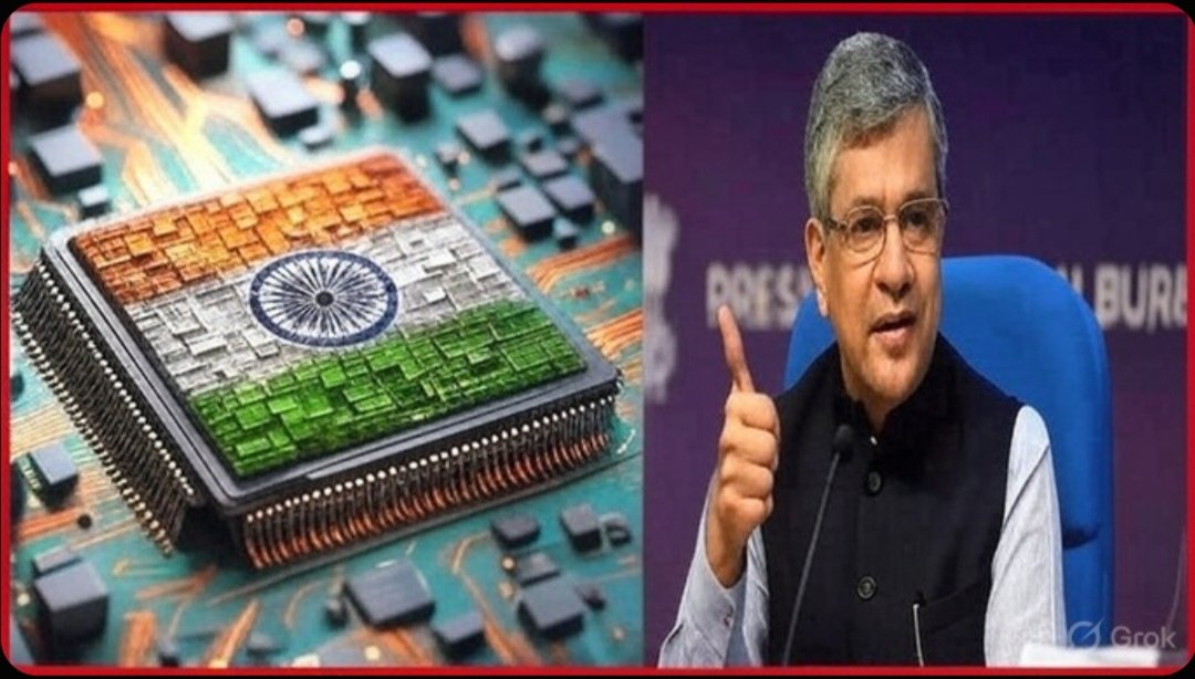 Reema2493's tweet image. Ashwini Vaishnaw: India will roll out its first homegrown semiconductor chip by late 2025.

A major step toward building a self-reliant electronics ecosystem.

#MakeInIndia #TechPower