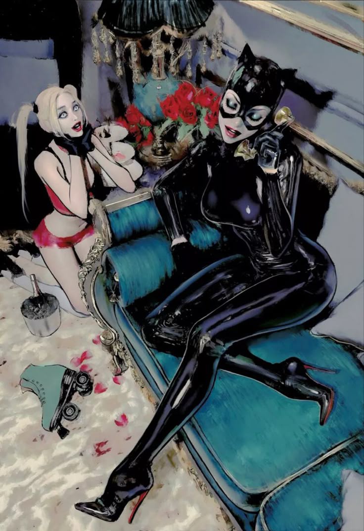 DCPostsArchive's tweet photo. Harley Quinn &amp; Catwoman by @SOZOMAIKA // #HarleyQuinn #Catwoman https://t.co/5lDdoNUhU2