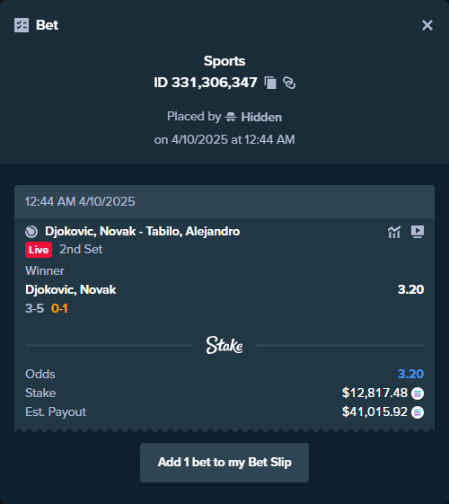 Stake High Roller tweet media