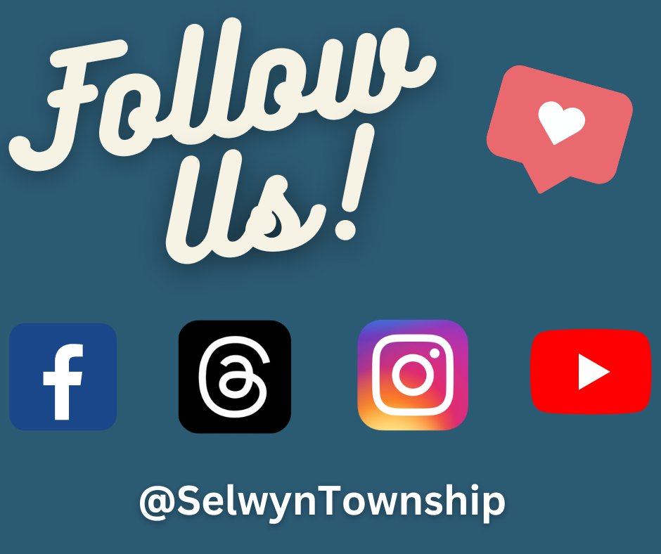 We are no longer posting on X, following direction from Selwyn Council on April 8th, 2025.

Stay connected: follow us on Facebook, Instagram, Threads and YouTube!

selwyntownship.ca