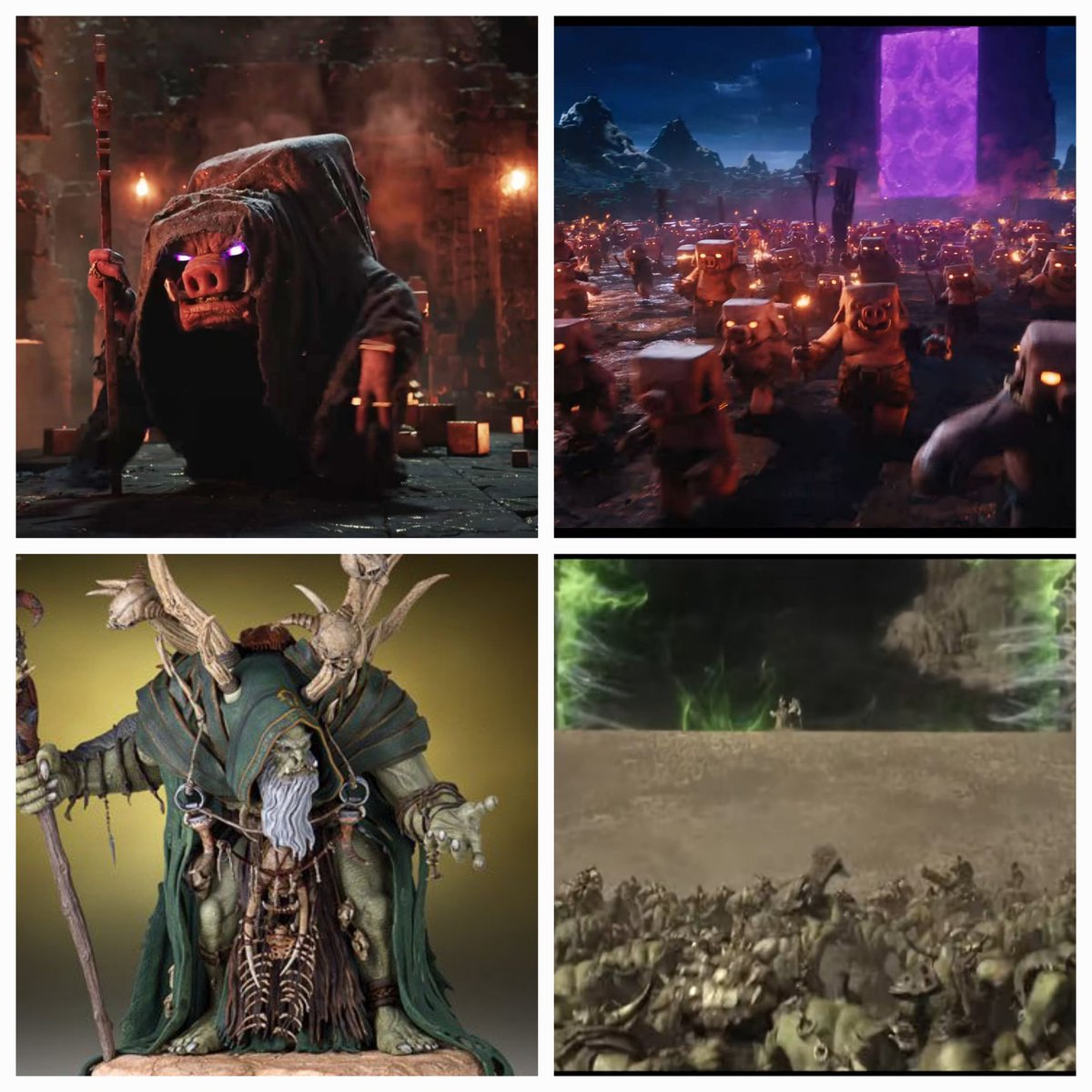 superbigpeter's tweet photo. I know I'm a WoW fan, but I can't help but feel like the Minecraft movie was at least a little inspired by Warcraft.

✅️Hunched cloaked warlock with staff

✅️Giant portal to let in army

#MinecraftMovie
#worldofwarcraft https://t.co/xMdMY5Yraa