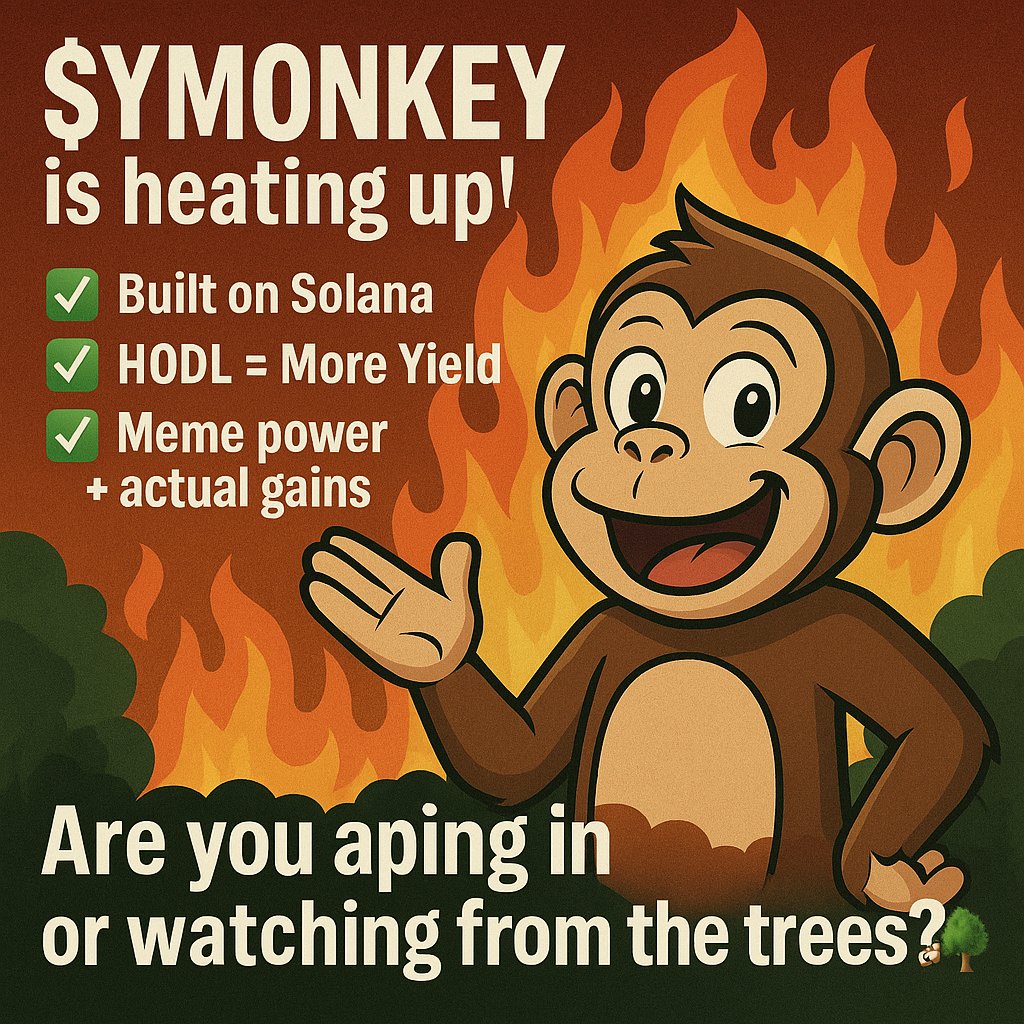 YMonkey_Sol's tweet photo. @pumpdotfun 🌴 Welcome to Monkey Island 📷 Hold $YMONKEY → Earn more $YMONKEY → Thank us later. #memecoin #YMONKEY #Raydium #Solana #PumpFunLaunch #pumpfun #Presale #AxiomSpace #copytrading #SolanaGiveaway #SolanaMemeCoins #PumpSwap https://t.co/lezgCkigPc