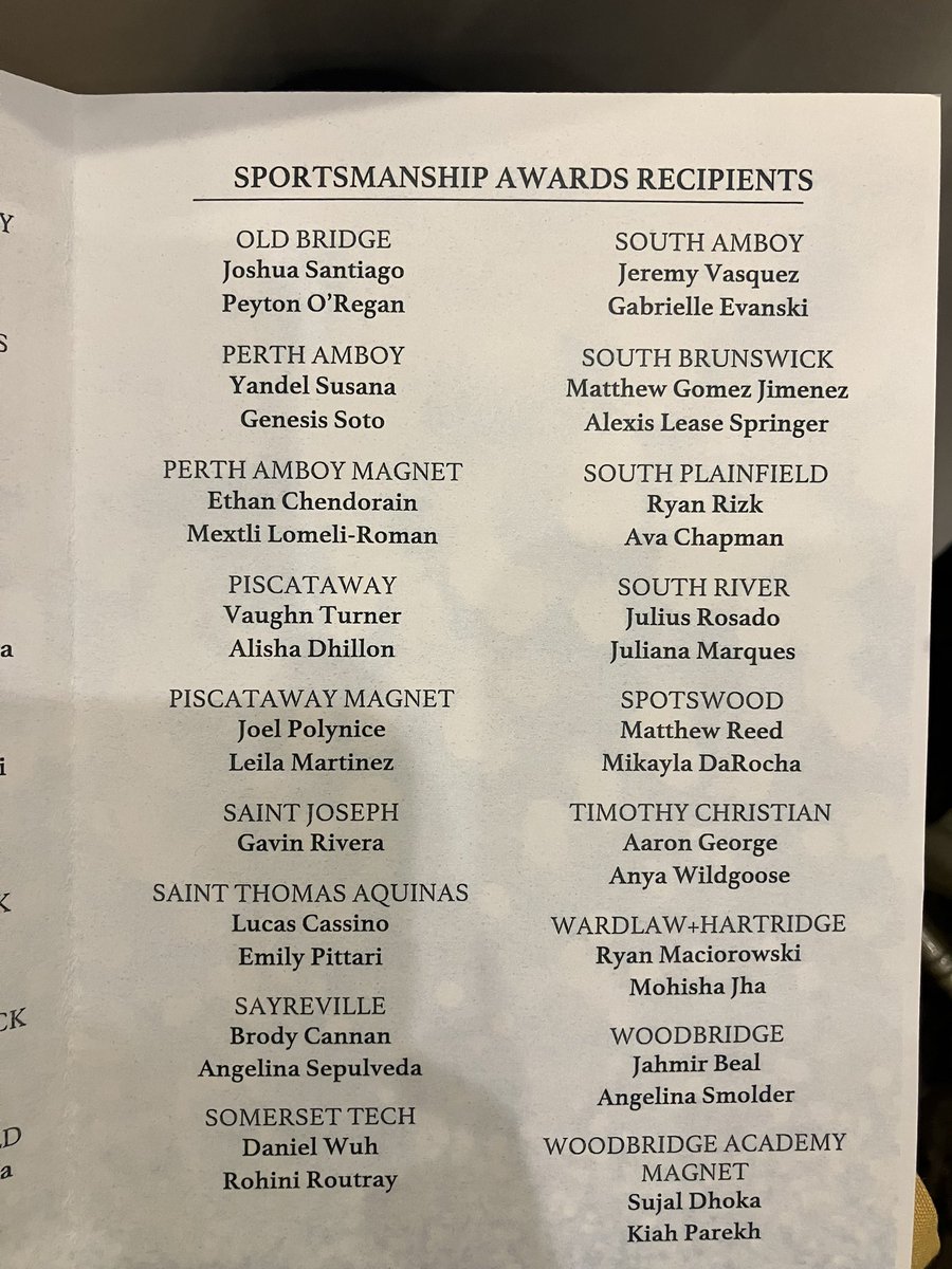 Congratulations to Josh Santiago and Peyton O’Regan, our GMC Sportsmanship Award winners! Go Knights!