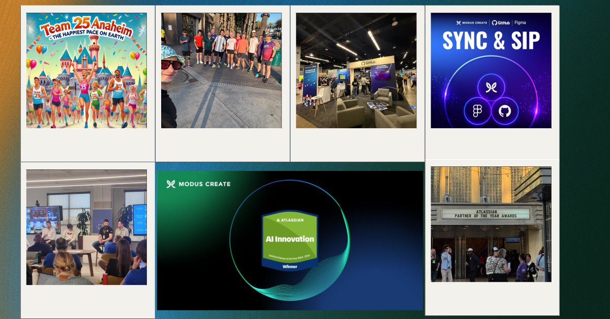 ModusCreatePS's tweet photo. ✅ Atlassian Team '25 has been a blast!
— 7-mile run 🏃‍♂️
— Channel panel Q&amp;A 🎤
— Modus Create: AI Innovation Partner of the Year 🏆
— Reunited w/ Atlassian friends 🤝

📍 Visit our booth — say hi!
🍹 Puesto Anaheim tomorrow

#AtlassianTeam25 #ModusCreate #Team25 #SaaS #AI https://t.co/PCT2VZf7fa