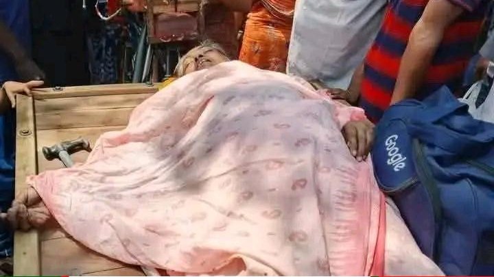 নওগাঁয় ভ্যানের চাকায় শাড়ি আঁচল পেঁচিয়ে বৃদ্ধা নিহত