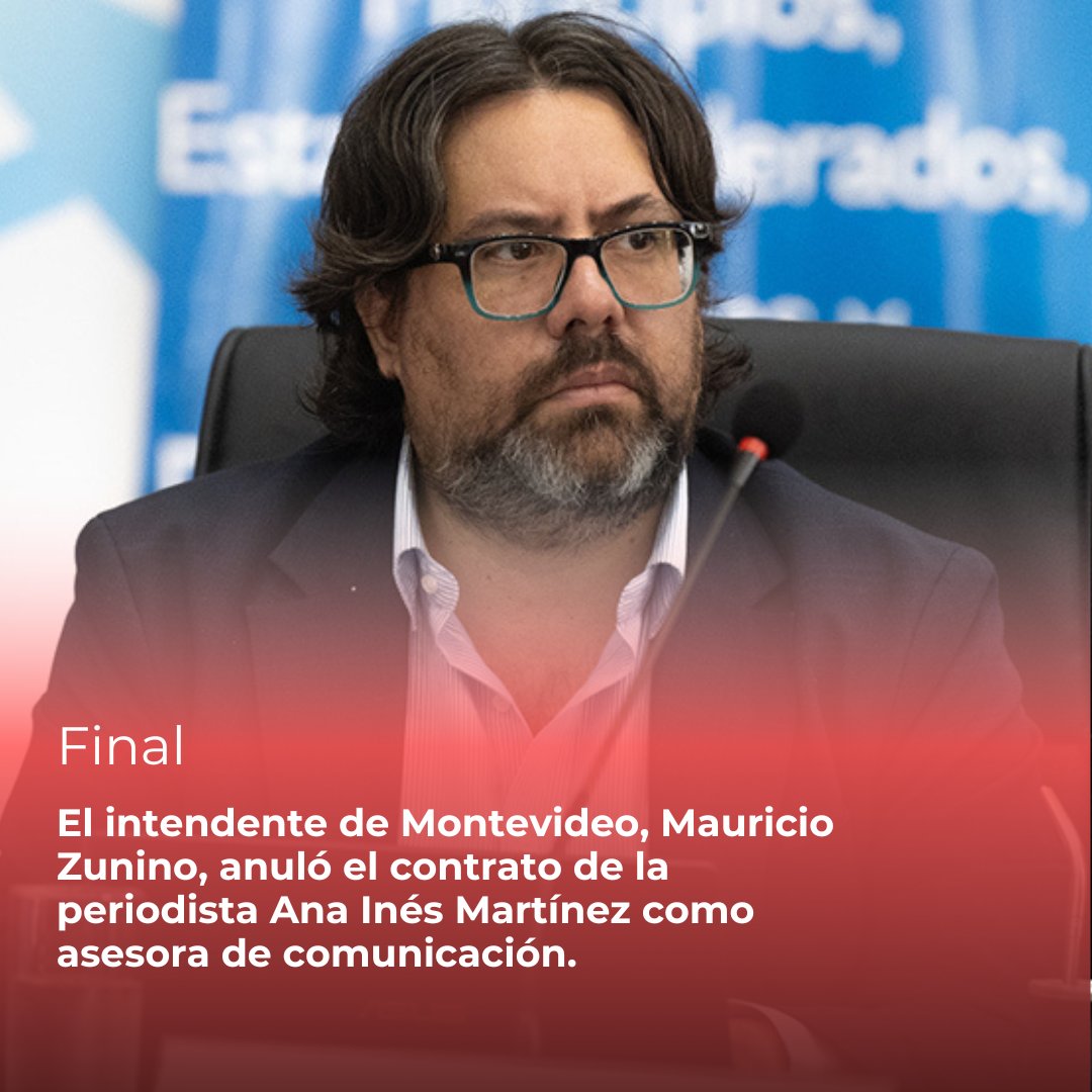 El intendente <a href="/mauriciozuninoc/">Mauricio Zunino</a> anuló el contrato de Ana Inés Martínez tras el pedido del Frente Amplio. La periodista había sido contratada como asesora por $187.331.

Lee más en ➡️ informarte.com.uy/zunino-dejo-si…