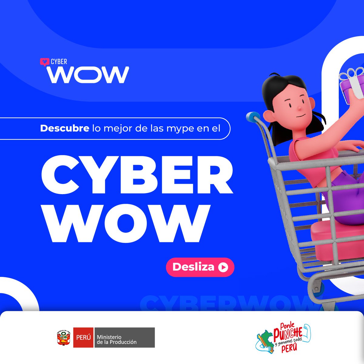 tuempresagobpe's tweet image. ¡Seguimos en el #CyberWow🛍️🤩! Aprovecha ofertas increíbles en moda, belleza, deporte, decoración, alimento y mucho más, gracias a la participación de más de 200 #mype. 

📲 Ingresa aquí → cyberwow.pe/marca/produce

#DeLaManoConLasMype #NotaDePrensa