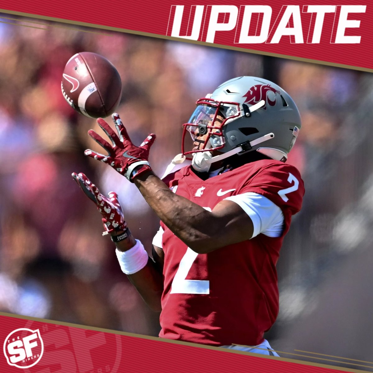 TheSFNiners's tweet photo. The #49ers are scheduled to have Wash St WR Kyle Williams in for a 30-visit, per @AryePulliNFL https://t.co/y0GjXjjZlp