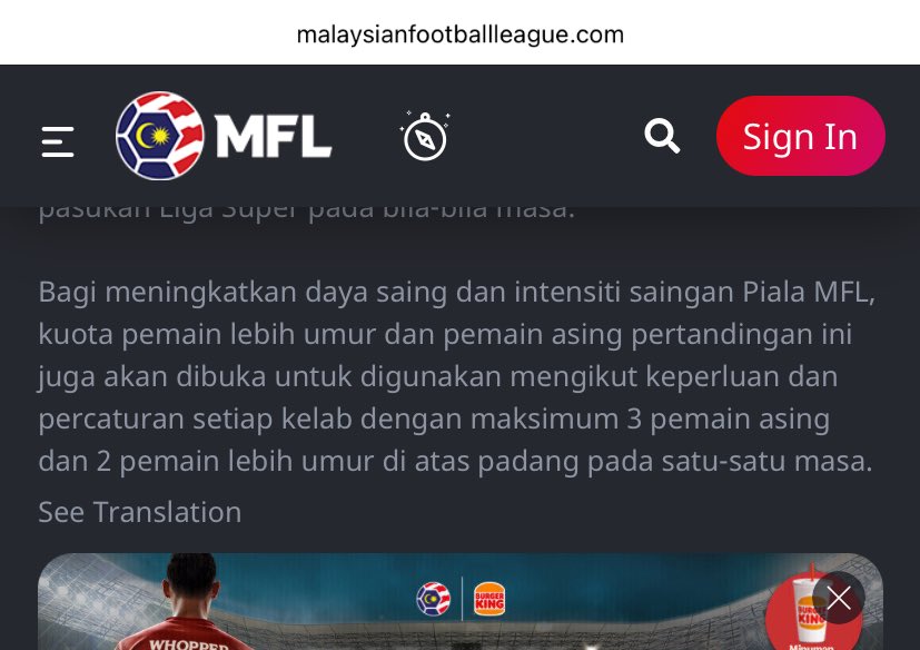 quasar917's tweet image. Syarat Piala MFL (Asing &amp;amp; Lebih Umur)

Maksimum 5 Pemain

&amp;gt; 3 Import
&amp;gt; 2 Lebih umur (tempatan lebih 23 tahun)

Azri Ghani 25 tahun 
Ryan Lambert 26 tahun 
Mr KL 36 tahun

#malaysianleague #thisisnotourKLfootball #disqualified