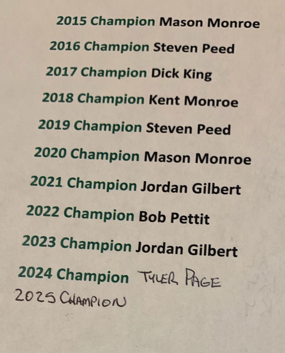 11th Annual Monroe Masters!
Get me your 5 golfers by tonight. (Wednesday)
