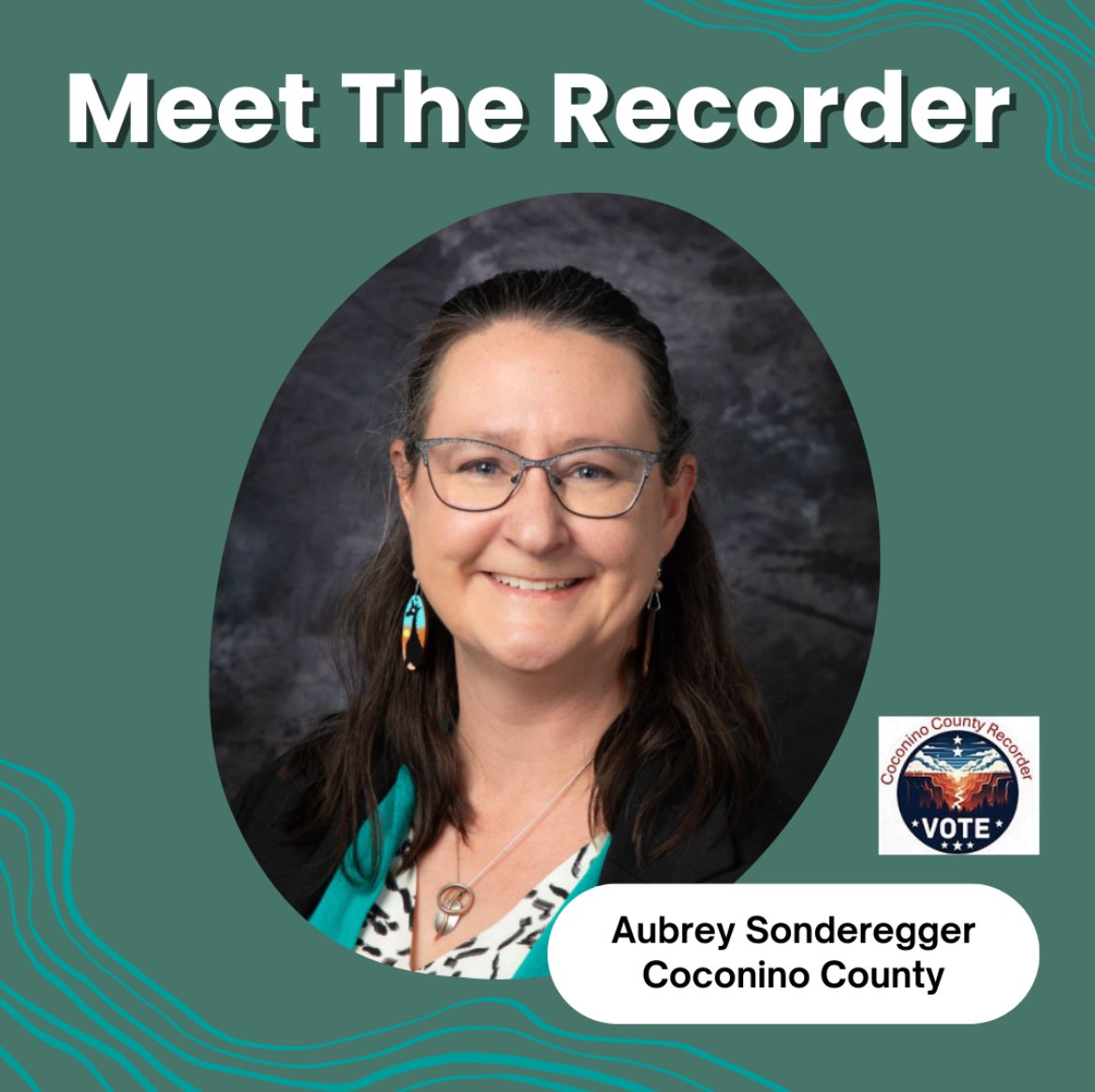 CocoRecorder's tweet image. Meet the Coconino County Recorder: Aubrey Sonderegger!