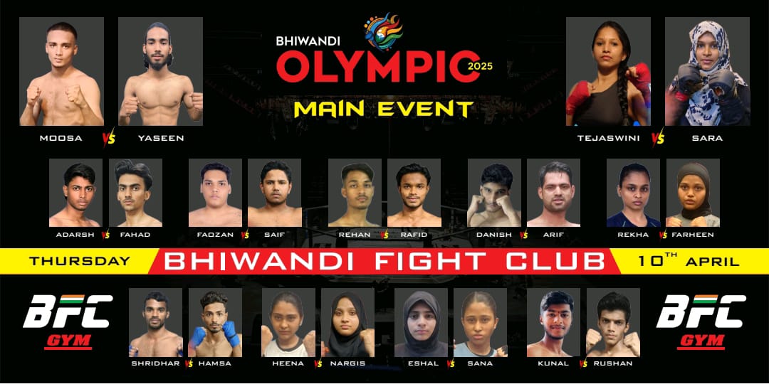 BFCLMMA's tweet photo. @MaheshChoughule  Sir 
You gave us the opportunity to organize an MMA event in the #BhiwandiOlympics. 
We thank you from the bottom of our hearts

 Tomorrow Night ✨✨✨ 7pm
#BhiwandiOlympics 
#BFCFightNight 
#BFC
#Bhiwwndi
#MMA 
#MMATwitter https://t.co/55eZJ8g0NW
