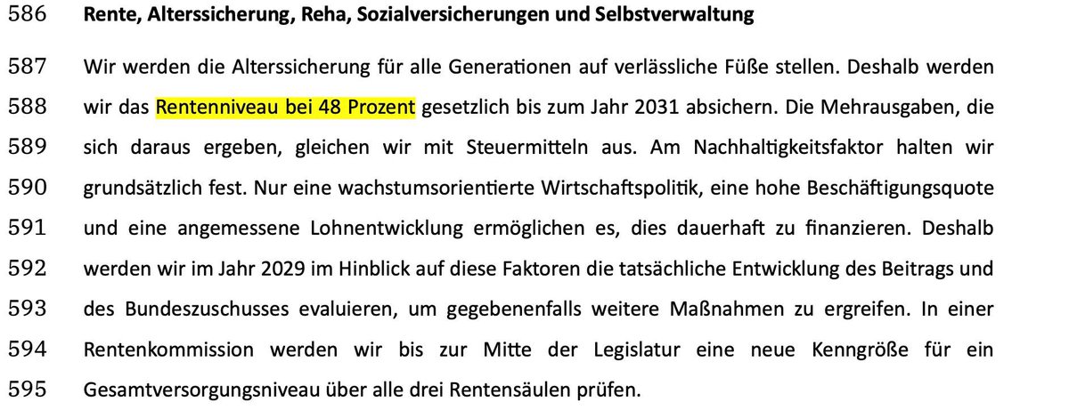 Die GroKo schreibt 48 % Rentenniveau bis 2031 fest – nicht mit Reformen, sondern mit Steuergeld.

Was als Stabilität verkauft wird, ist eine Rechnung an die junge Generation: Die jetzt zahlt – ohne Aussicht, später selbst etwas davon zu haben.