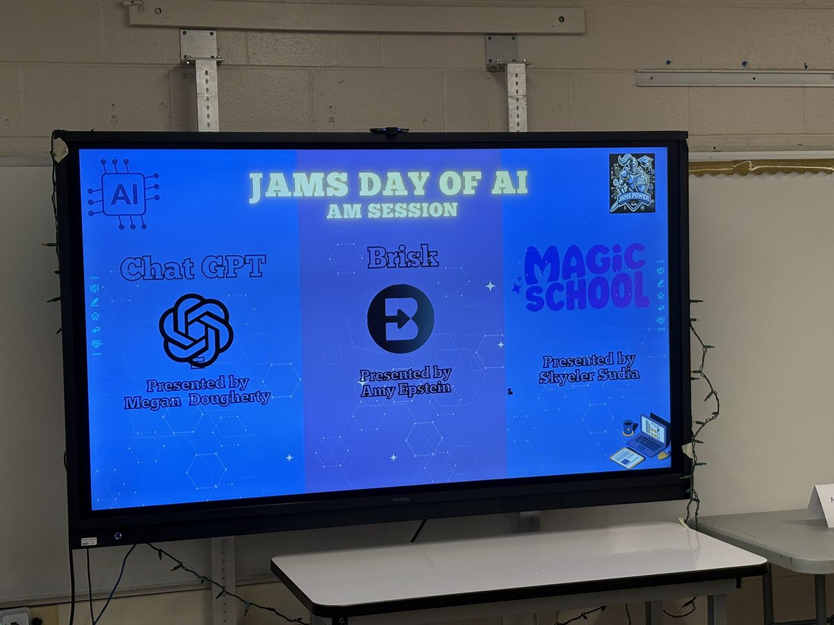 j_valentine25's tweet photo. Today is the #DayofAI for Ts @JAMS_Knights @EdisonDistrict @edisoninnovates Power teams are doing a #JAMazing job leading the charge for #AIinEducation https://t.co/evNOdnD5nE