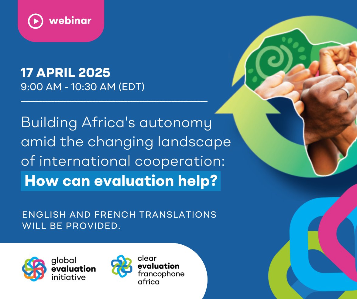 🔁 The face of international cooperation is changing. Donors are reevaluating their priorities, creating a shift in the movement of #development aid. 

💭 How can #evaluation help #Africa build the autonomy it needs to cope with the changing landscape of
